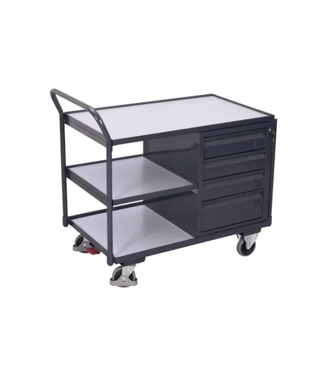 Variofit sw-600.775 Πάγκος Εργασίας Κινητός ESD για Φορτίο Βάρους ως 250kg