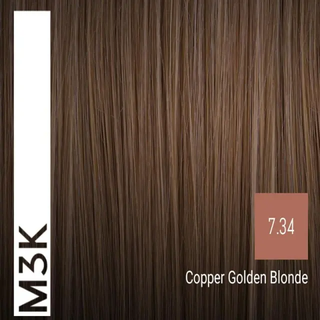 Sensus M3K Permanent Hair Color 7.34 Copper Golden Blonde 100ml - (μόνιμη βαφή χάλκινο ντορέ ξανθό) 2