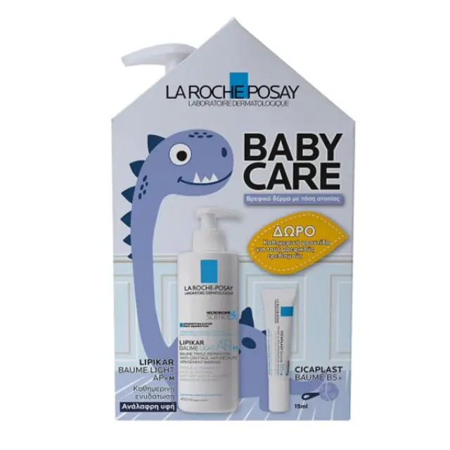 La Roche-Posay Baby Care Promo Lipikar Baume Light AP+M Ενυδατικό Βάλσαμο για το Βρεφικό Δέρμα με Τάση Ατοπίας, 400ml & Δώρο Cicaplast Baume B5+ για την Καταπράυνση του Δέρματος, 15ml, 1σετ