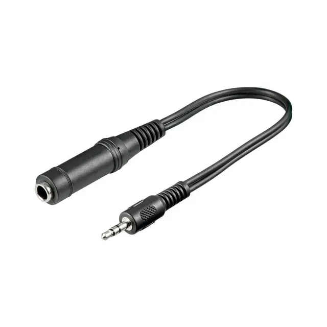OEM Adaptor Cable 3.5mm Male To 6.35mm Female 0.2m Black