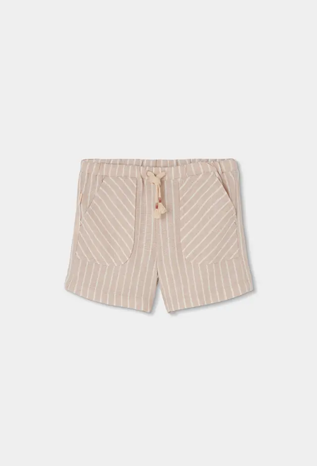 Boboli Linen βερμούδα σορτς ριγέ για κορίτσι 723046-9797