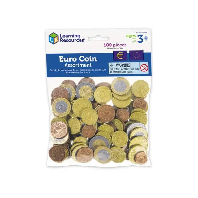 Learning Resources Εκπαιδευτικό Παιχνίδι Play Euro Coin Set για 3+ ετών LSP 0026-EUR