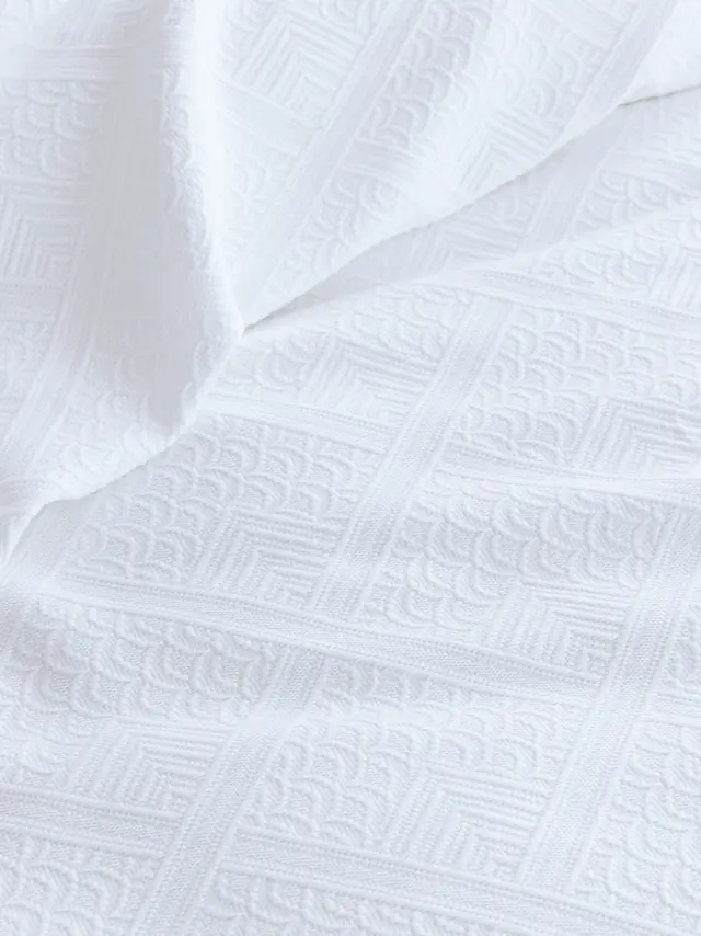Κουβερτόριο Μονό 170x260 Palamaiki Carla 100% βαμβακερό- White 2