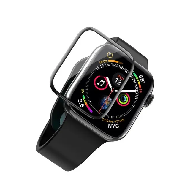 Tempered Glass Hoco 0.15mm Curved Silk Screen 44mm για Apple Watch 4 Μαύρο 3