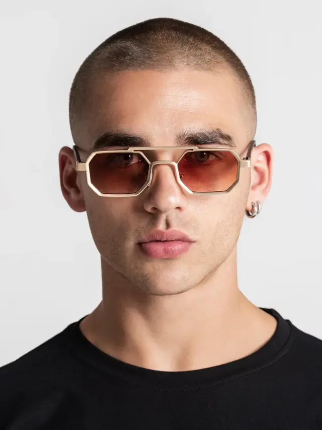 Gianni Kavanagh Ανδρικά METAL Γυαλιά Ηλίου - Gold - M 2