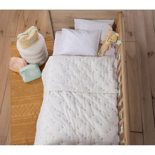 Nef-Nef Homeware Βρεφικό Κουβερλί Happy 80x110 Εκρού