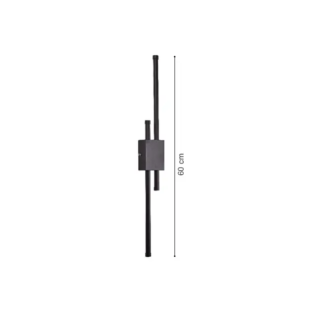 Inlight Επιτοίχιο φωτιστικό LED 19W 3CCT από μαύρο μέταλλο (43046-BL) 3