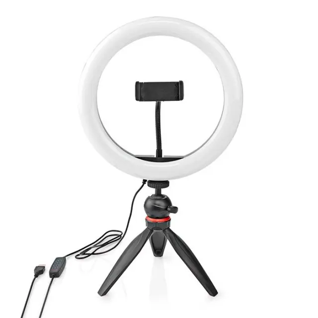 Ring Light 10\" (26 cm) με 120 λάμπες LED και τρίποδο στήριξης.