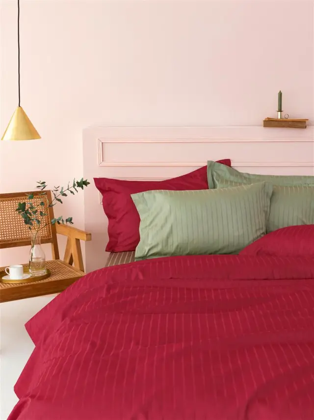 Μεμονωμένο σεντόνι Palamaiki Sateen Riga Bordeaux Bordeaux Υπέρδιπλο 240 x 270