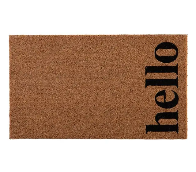 Nef-Nef Homeware Ταπέτο Εισόδου Κοκοφοίνικα Hello 45x75 Natural