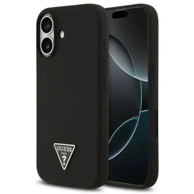 Θήκη Σιλικόνης Guess Apple iPhone 17 MagSafe Triangle Logo Μαύρο N69353