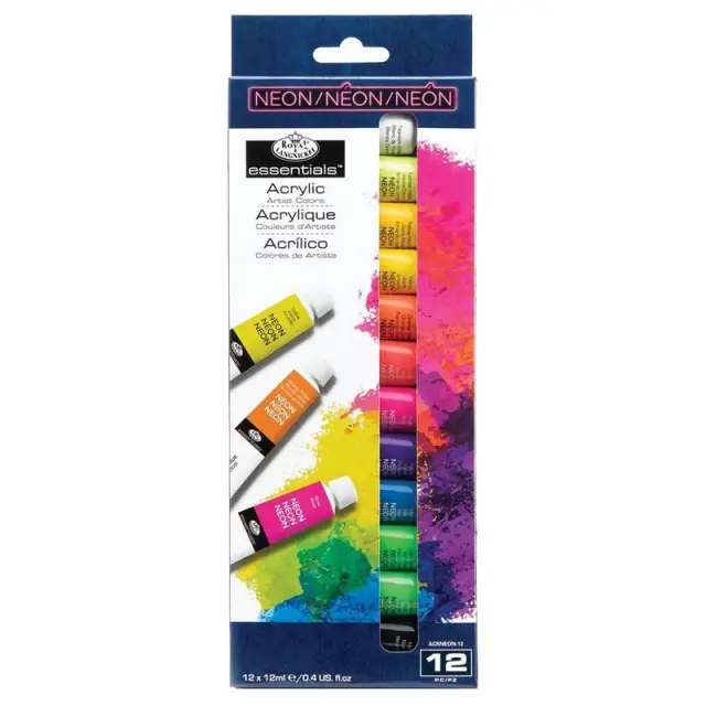 Σετ ακρυλικά NEON χρώματα Royal, 12 τεμ. x 12ml