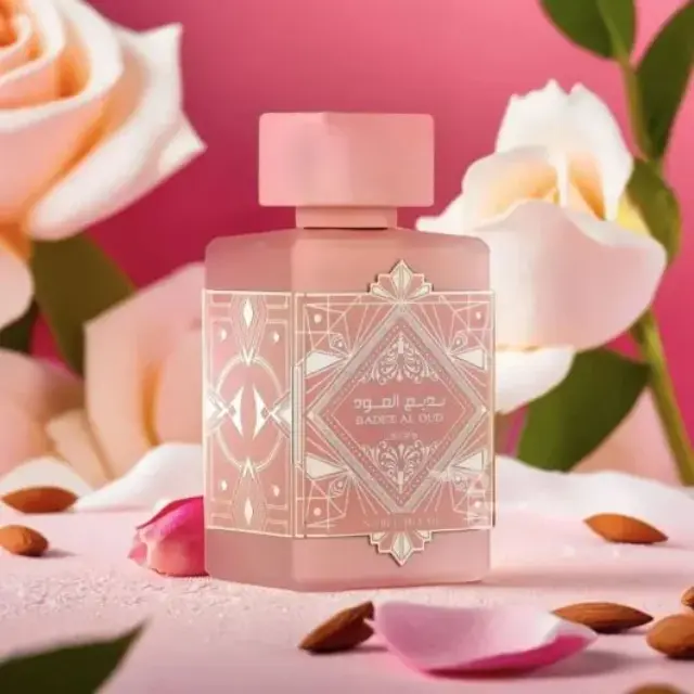 Lattafa Badee Al Oud Noble Blush Eau de Parfum 100ml – Γυναικείο Gourmand Άρωμα με Rose Milk, Βανίλια + Αμύγδαλο 3