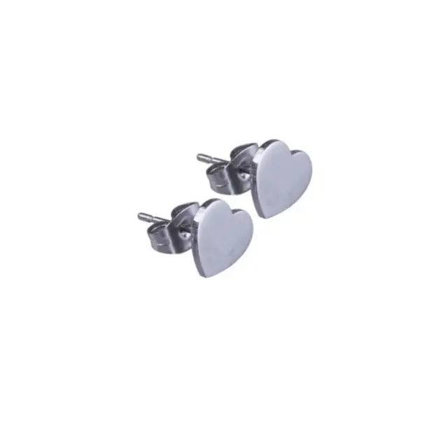 Borghetti Pharma Stainless Steel Σκουλαρίκια Καρδούλα Ασημί 1 ζευγάρι