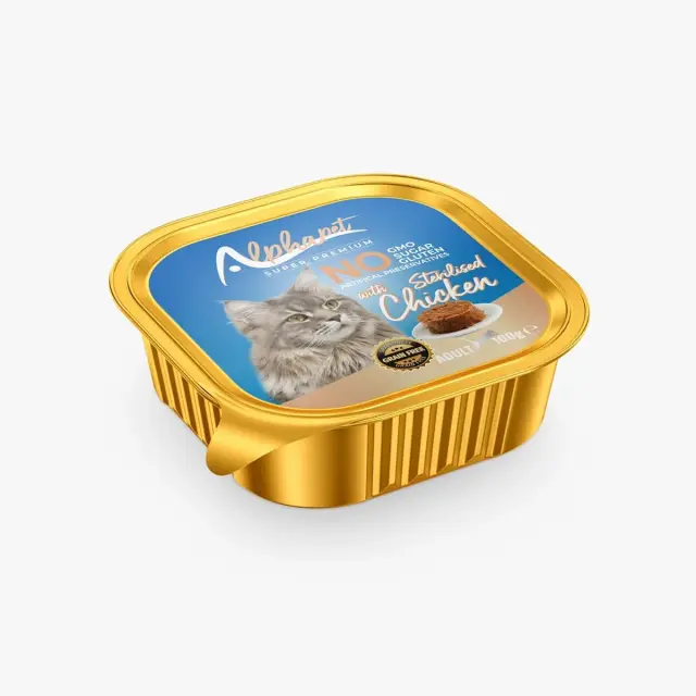 Alphapet Super Premium Πατέ σε Κεσεδάκι για Στειρωμένες Γάτες με Κοτόπουλο 100gr