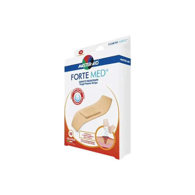 Master Aid Forte Med Αυτοκόλλητοι Επίδεσμοι με Αντιβακτηριδιακή Δράση 78x26mm, 10τμχ