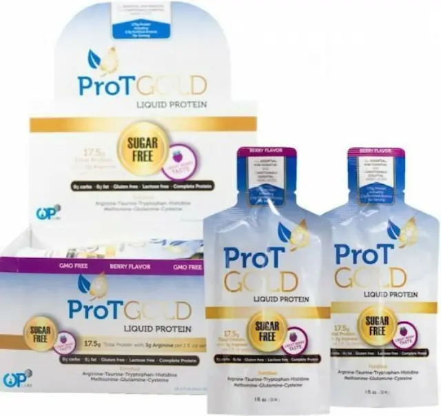 ProT GOLD Liquid Protein Συμπυκνωμένο Συμπλήρωμα Διατροφής Πρωτεϊνών με Γεύση Βατόμουρο, 24τμχ *30ml