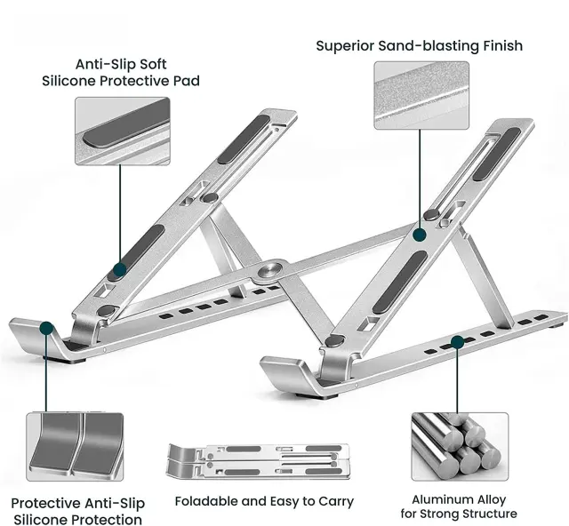 Βάση για Notebook 10" - 15" Swissten Aluminum Stand (25007100) 2