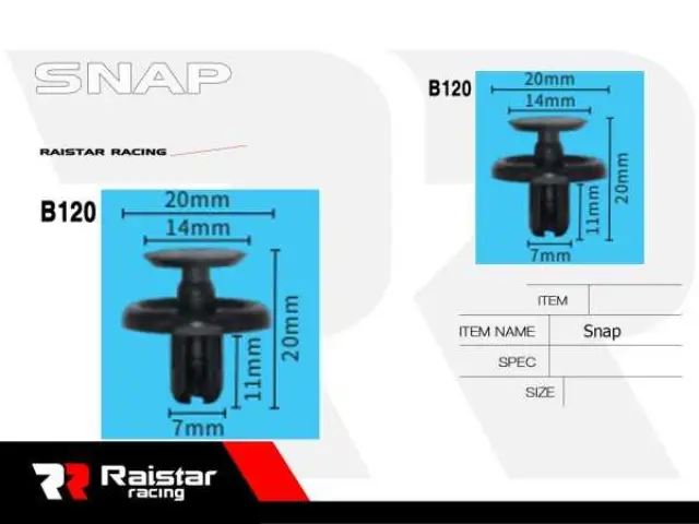 Σετ συνδετήρες αυτοκινήτου - 10pcs - R-F16101-19 - 180861 2