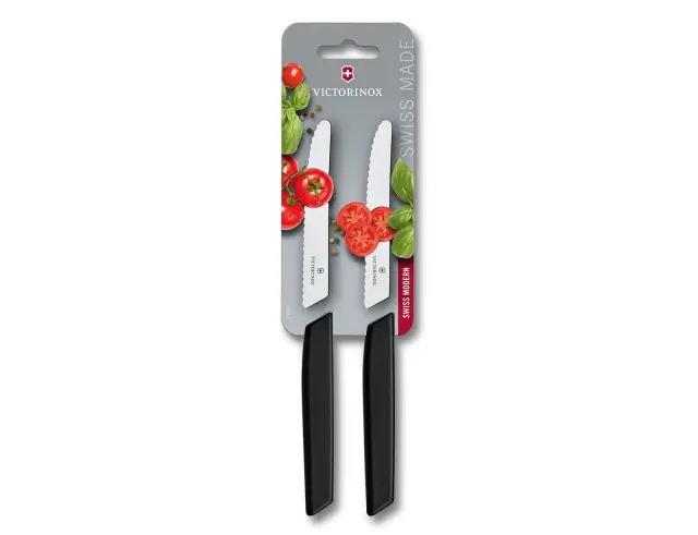 Σετ Μαχαίρια Γενικής Χρήσης Victorinox Swiss Modern με μήκος λεπίδας 11cm - Black - 2 τεμάχια6.9003.11WB 2