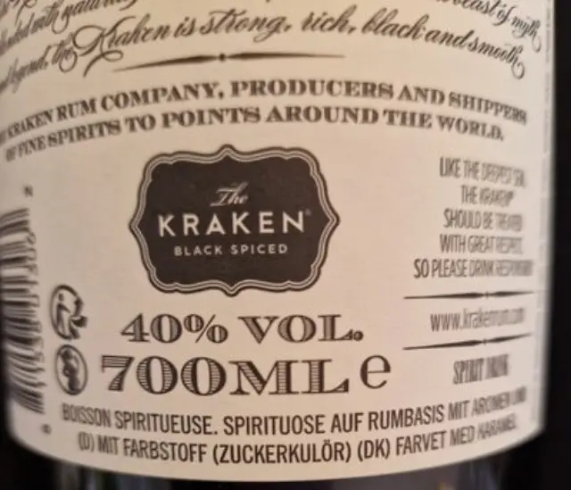 KRAKEN BLACK SPICED RUM 700ml 2