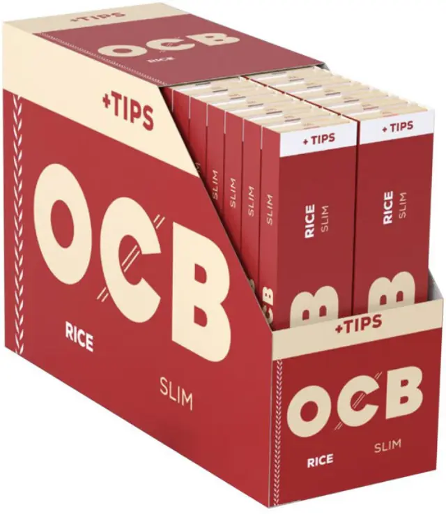 OCB Χαρτάκια Rice King Size Slim & Τζιβάνες 32τεμ.
