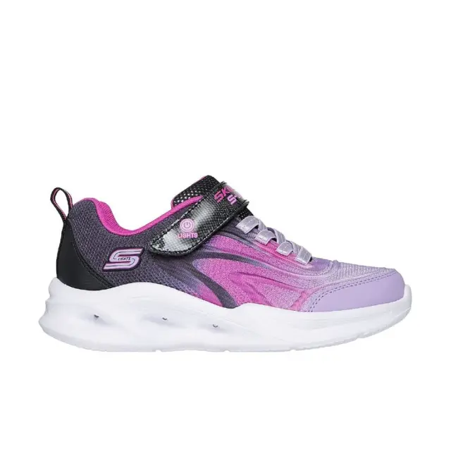 Skechers Lighted Gore & Strap Sola Glow (PS) (303713L-BKMT) - Μαύρο-Ροζ - 34