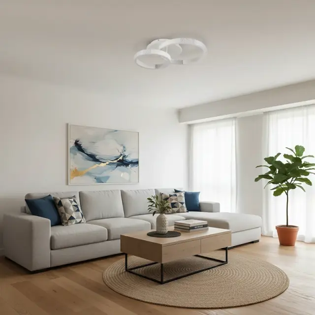 DIAMOND LED Φωτιστικό Οροφής 67W CCT με Χειριστήριο Λευκό KLV-101-0224 2