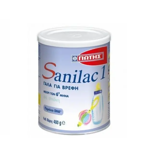 Γιώτης Sanilac 1 0-6m Γάλα 1ης Βρεφικής Ηλικίας από τη Γέννηση έως τον 6ο Μήνα, 400gr