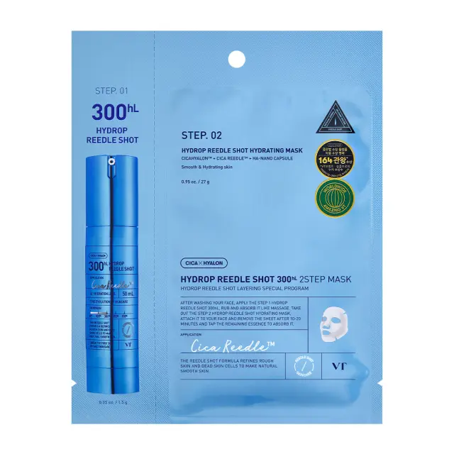 VT Hydrop Reedle shot 300hL 2step mask- Μάσκα με υαλουρονικό και τεχνολογία microneedle