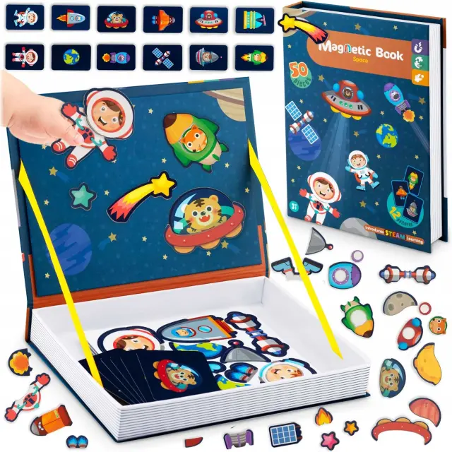 Ricokids Μαγνητικό παιχνίδι βιβλίο κατασκευών "Διάστημα"