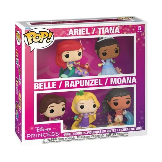 Φιγούρες Funko Pop! Movies: Disney - Ultimate Princess - Ariel, Tiana, Belle, Rapunzel, Moana 5τμχ 2