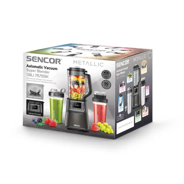 Μπλέντερ με Τεχνολογία Κενού Αέρος 1.5lt 1500W Sencor SBU 7878BK Μαύρο 2
