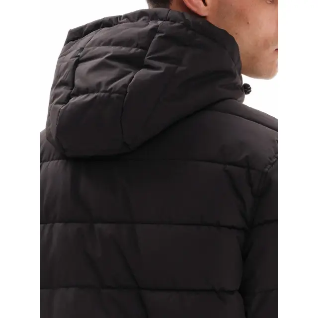 Emerson Long Puffer Jacket With Hood (232.EM10.86-Black) - Μαύρο 3