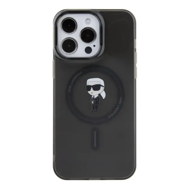 Karl Lagerfeld IML Ikonik MagSafe Case for iPhone 15 Pro Max Black 3
