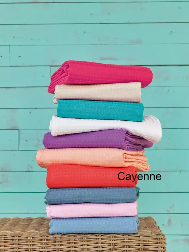 Κουβέρτα πικέ Colour Waffle Υπέρδιπλη 240x250 Cayenne