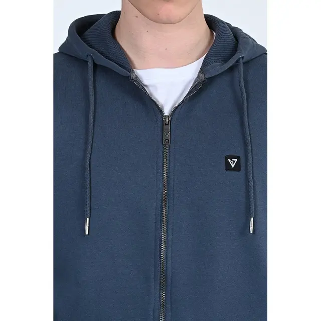 Magnetic North Zipper Hoodie Basic (50012-Midnight Blue) - Μπλέ - M 2