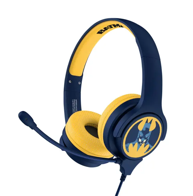 OTL Batman Ασύρματα On Ear Multimedia Ακουστικά με μικρόφωνο και σύνδεση Bluetooth / 3.5mm Jack σε Μπλε χρώμα