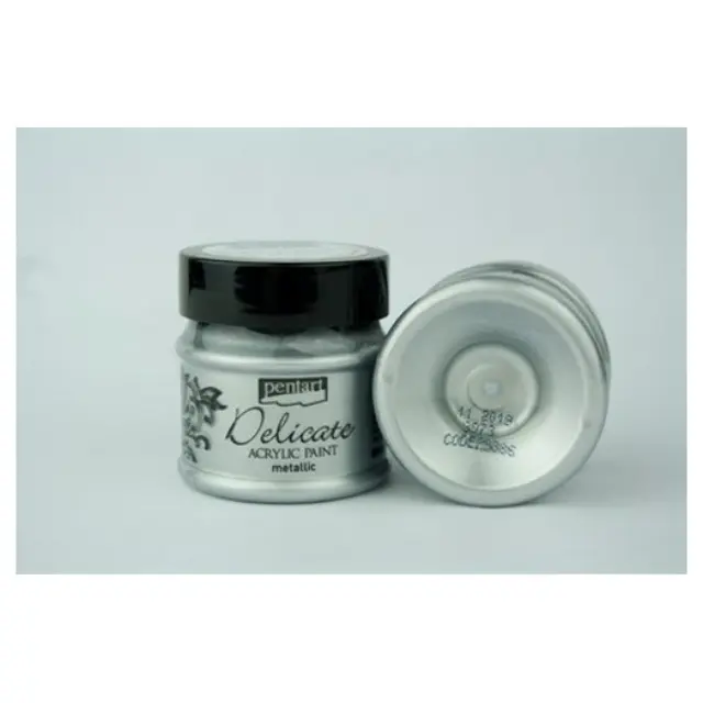 Delicate acrylic paint metallic 50ml Pentart - Silver