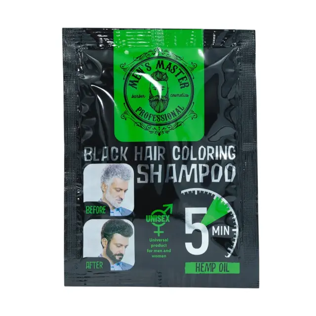 Men’s Master Black Hair Coloring Shampoo 25ml – Σαμπουάν Βαφής Μαλλιών σε Απόχρωση Μαύρο 2