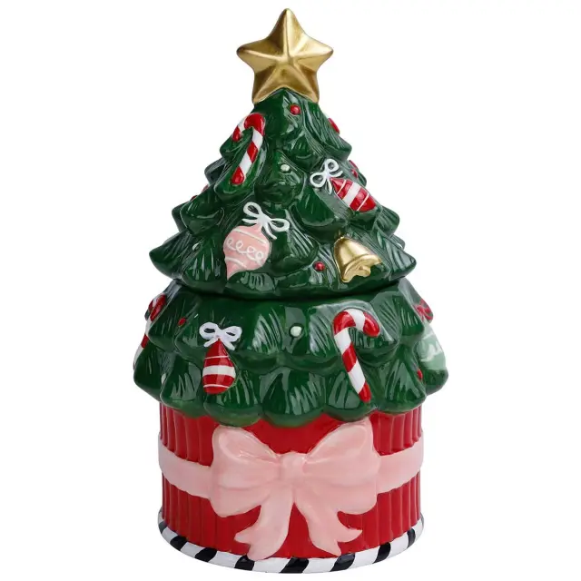 Marva Tree Βάζο Με Καπάκι Κεραμικό 16.5x16x27cm