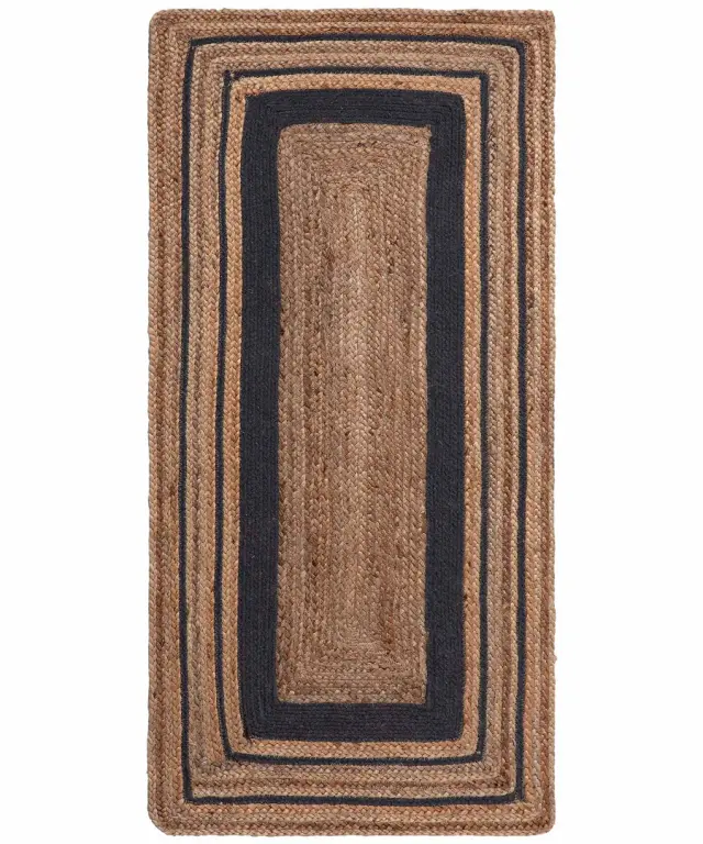 Χαλί γιούτα 1782 (120cm x 180cm) natural/black - -