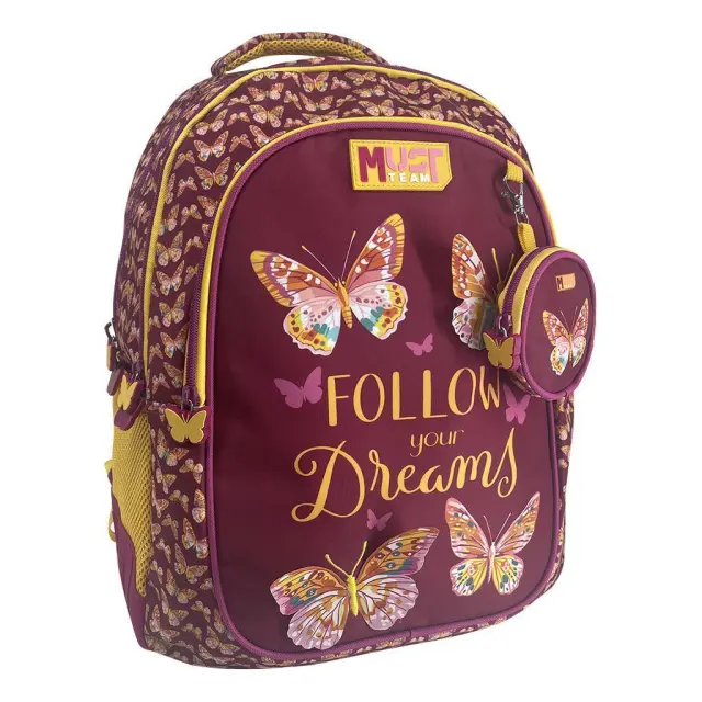 Τσάντα Πλάτης Δημοτικού Butterfly Follow Your Dreams / 587216 (Must)