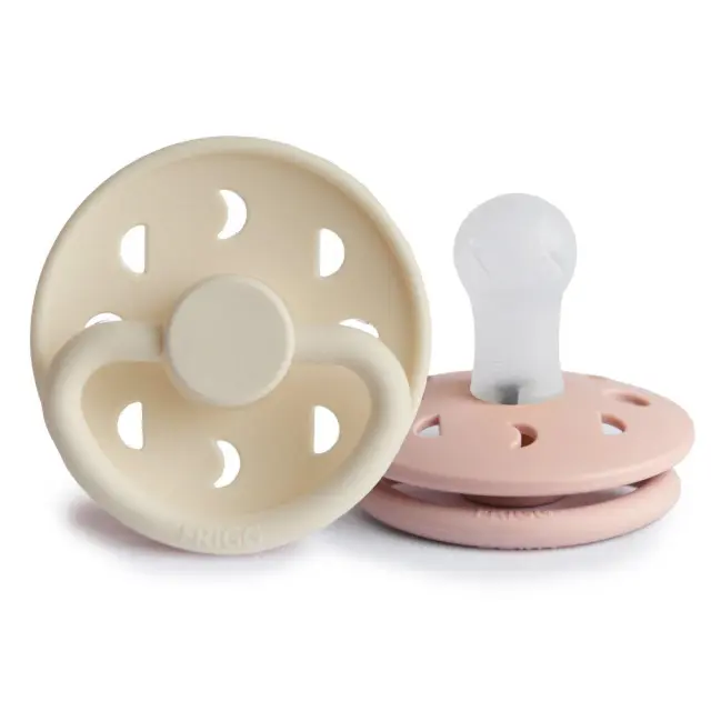 Σετ 2 Πιπίλες Σιλικόνης FRIGG Moon Phase Blush/Cream 0-6 Μηνών Baby Oliver