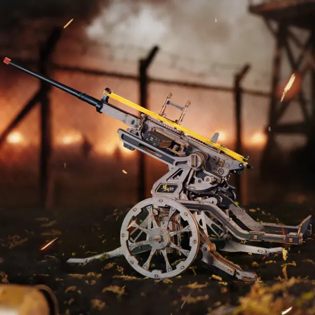 Robotime Μηχανική Κατασκευή Anti-aircraft Gun LQM01 2