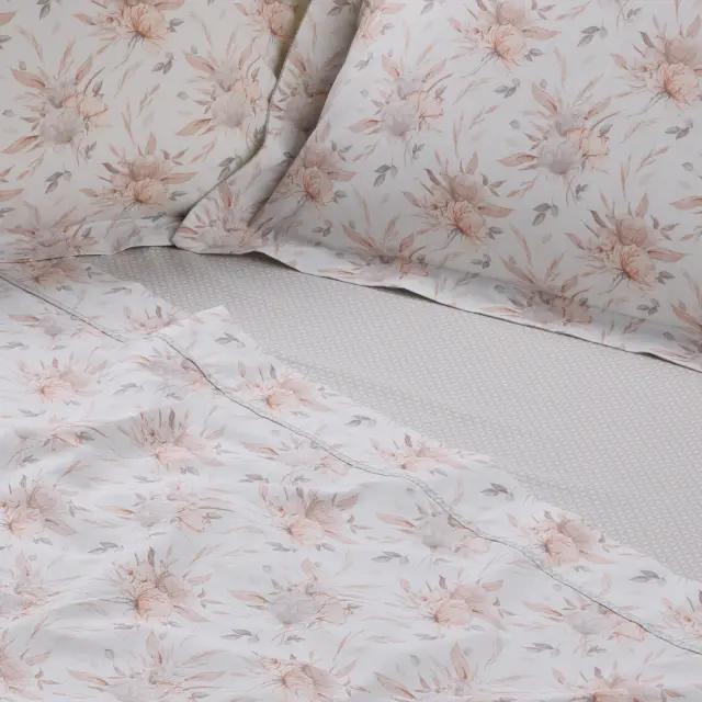 Das Home Σετ Παπλωματοθηκη Υπερδιπλη Daily 3181 Cream - Grey Cream - Grey 2