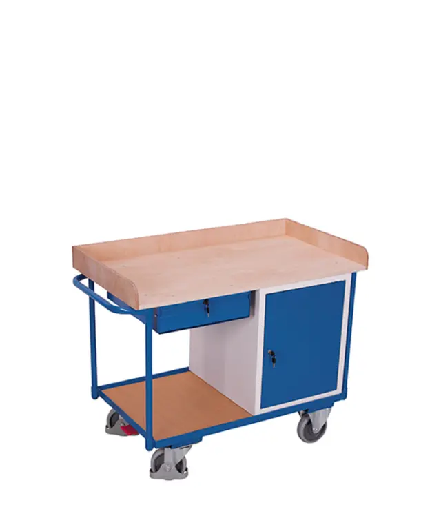 Variofit sw-600.611 Πάγκος Εργασίας Κινητός 2 Επιπέδων για Φορτίο Βάρους ως 400kg 3