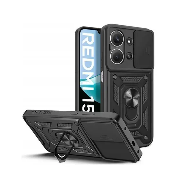 Tech-Protect Θήκη Κινητού Redmi 15C Camshield Pro Black