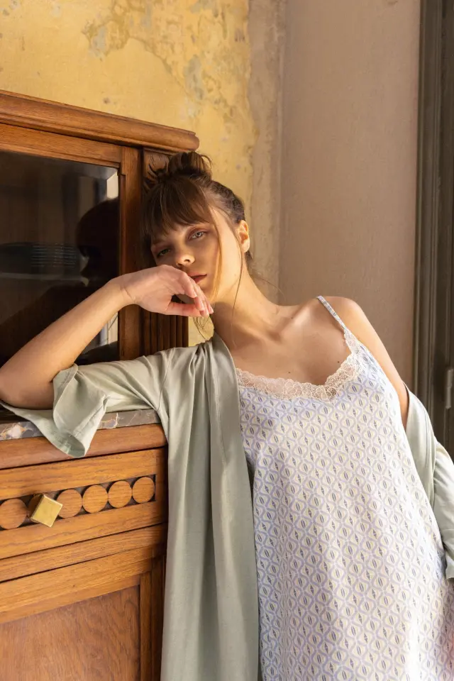 S1308 - Type - NIGHTGOWN AQUA GEO - S 2