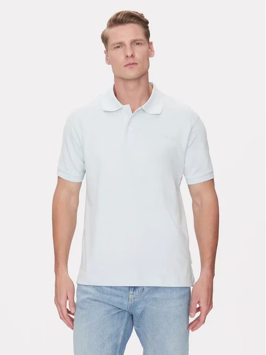 Guess Polo Μπλούζα Κοντομάνικη Γαλάζιο Ανοιχτό Γαλάζιο - M